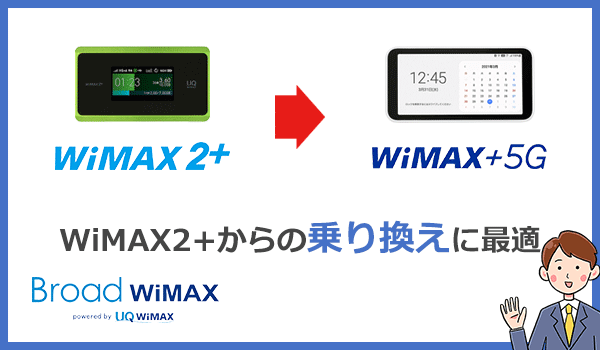 Broad WiMAXは他社WiMAX2+からの乗り換えに最適