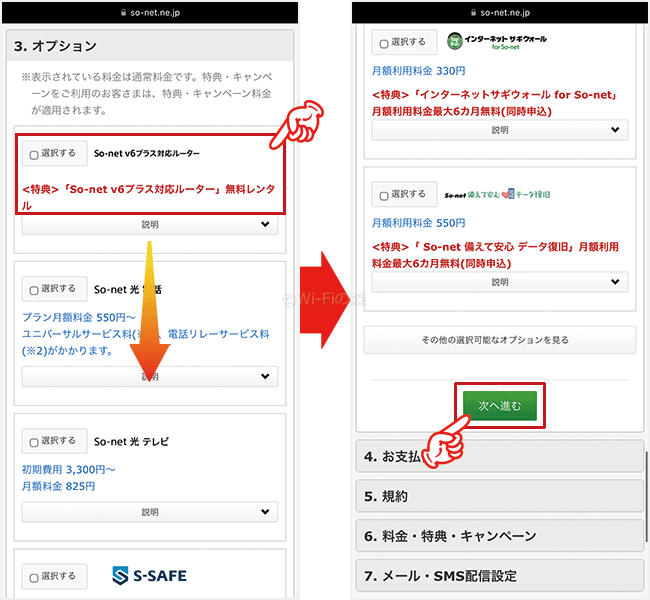 So-net光minicoの申し込み手順