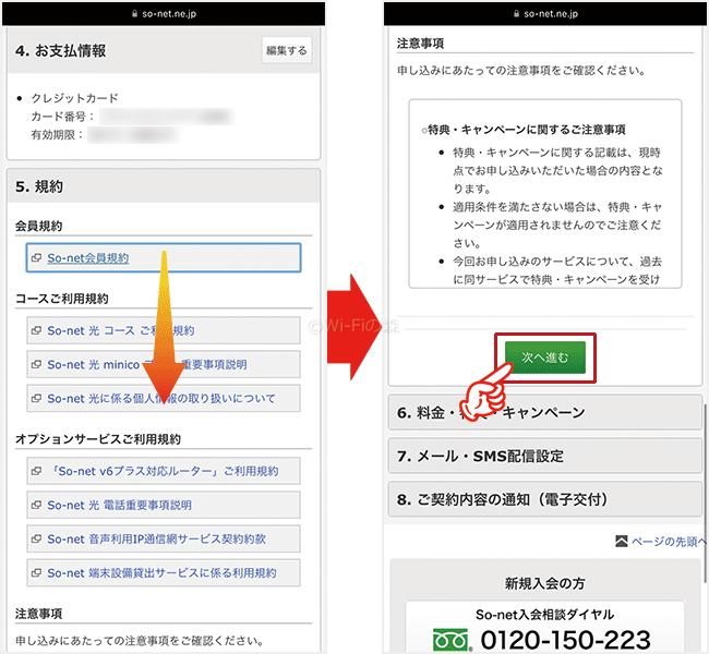 So-net光minicoの申し込み手順