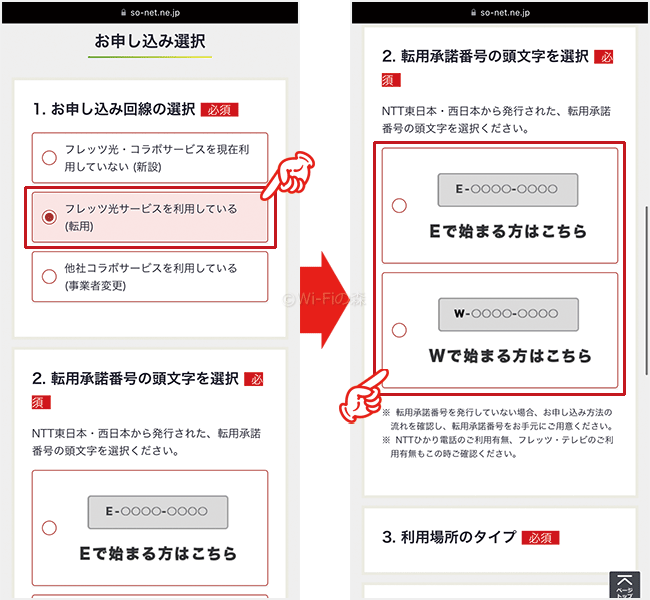 So-net光minicoの申し込み手順