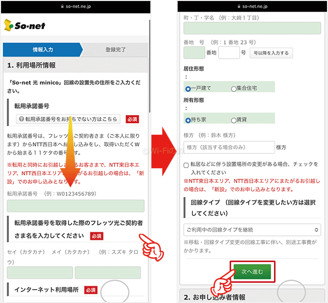 So-net光minicoの申し込み手順