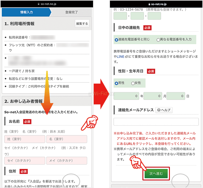 So-net光minicoの申し込み手順