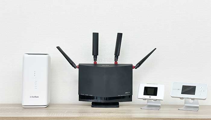 Wi-Fiおすすめ3種類（光回線、ホームルーター、ポケット型WiFi）の写真